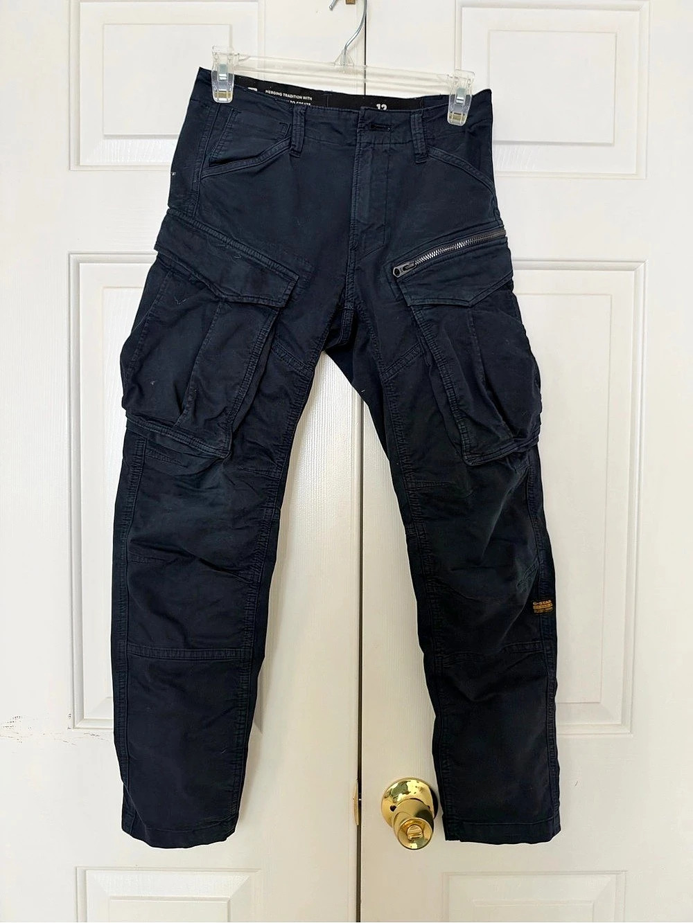 G-Star RAW Cargo Pants Black Waist 12 Kids